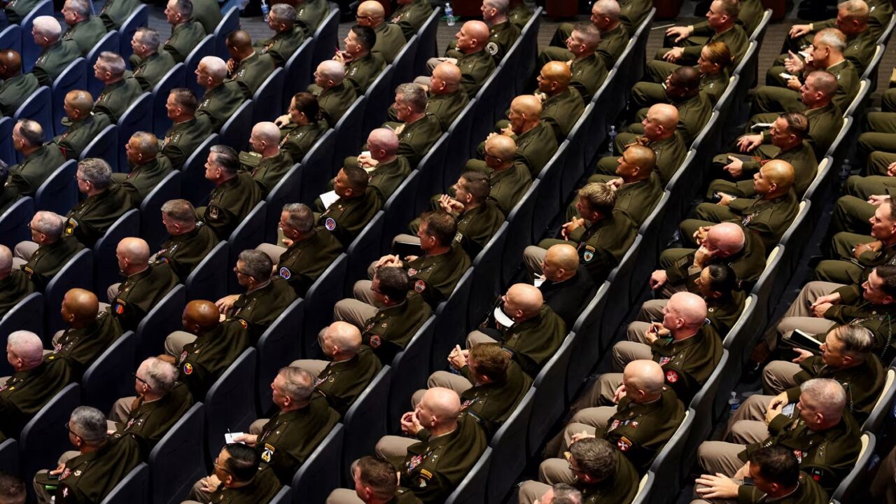 900 generals and admirals at the Marine Corps base in Quantico