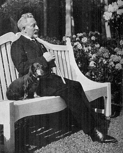 Kaiser Wilhelm II and one of his dachshunds