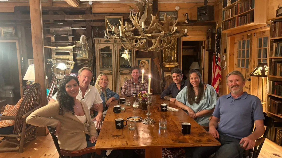 Carlson hosted a gathering at his home in Maine